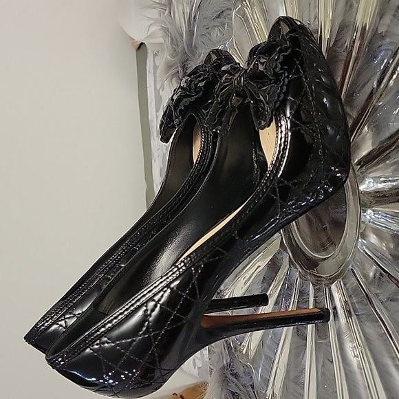 Christian Dior Cannage Patent Leather Peep Toe with heels - Picture 6 of 17